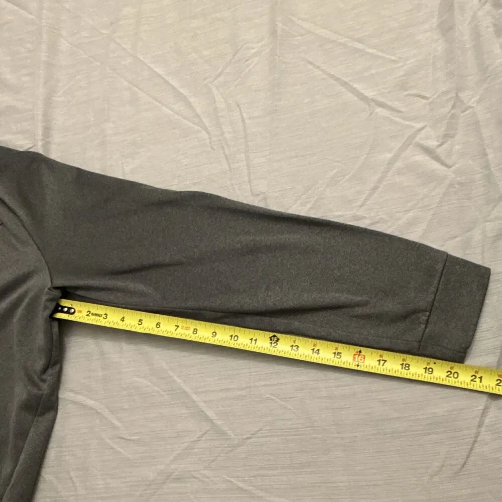 Nike Dri-Fit Pullover Sweater Quarter Zip Up Men’s L Charcoal Gray Made In Egypt